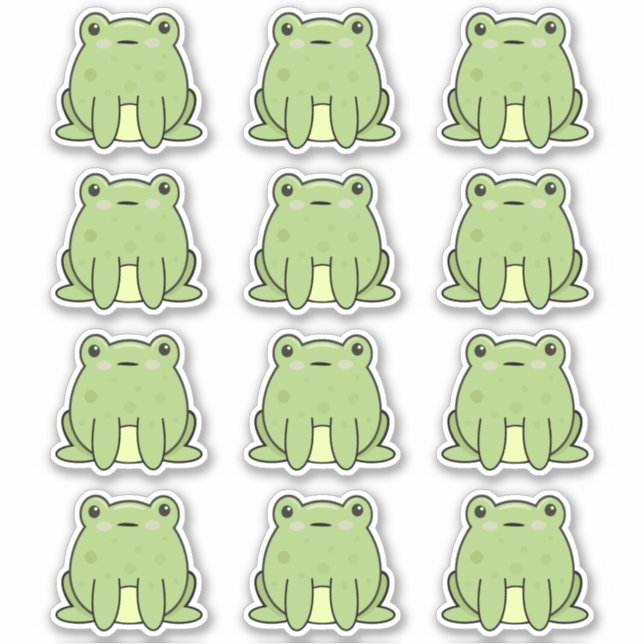 Kawaii Frogs Klistermärken (Framsida)