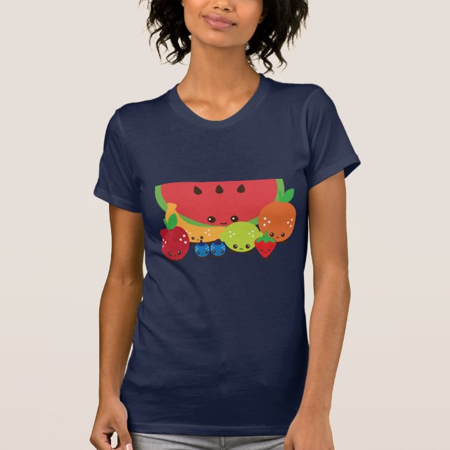 Kawaii Fruit Group T Shirt (Framsida)