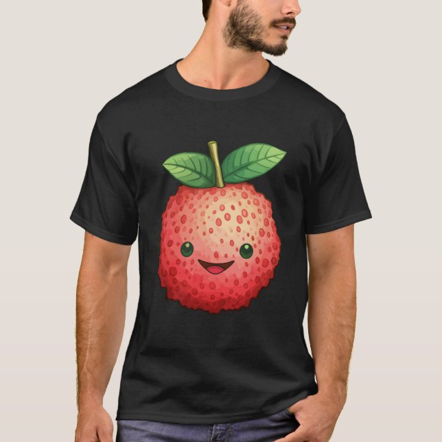 Kawaii Frukter Kawaii Lichi T Shirt (Framsida)