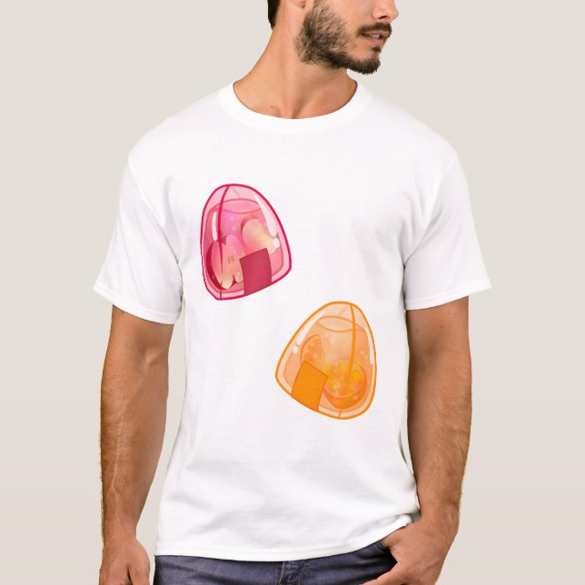 Kawaii Fruktig Onigiri T Shirt (Framsida)