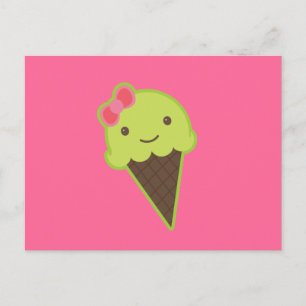 Kawaii, fryst i en Cone Vykort