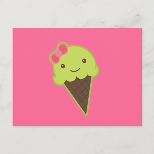 Kawaii, fryst i en Cone Vykort (Framsida)