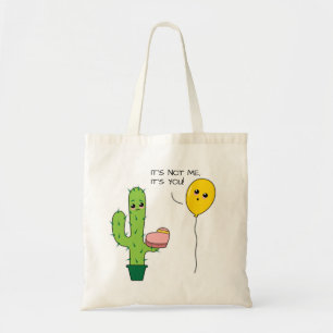 Kawaii Funny Brokenhearted Tecknad Cactus Tygkasse