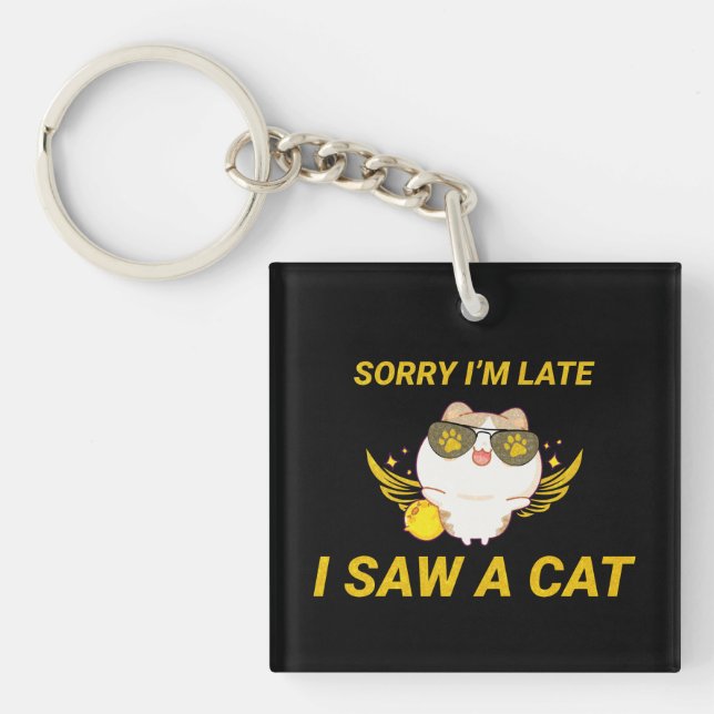 Kawaii Funny Cat | Förlåt att jag är sen, jag såg  (Framsidan)