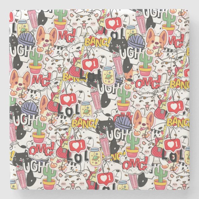 kawaii funny pet design - cute animal lover  stenunderlägg (Framsidan)