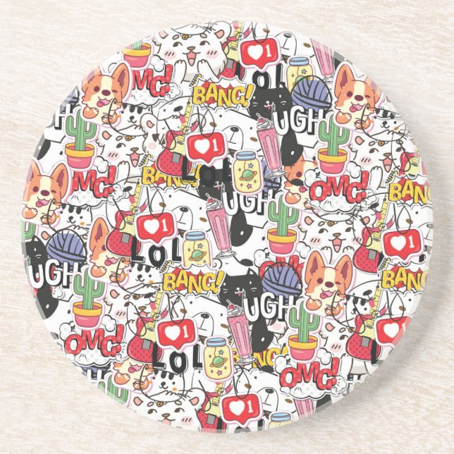 kawaii funny pet design - cute animal lover  underlägg (Framsidan)