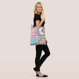 Kawaii Galaxy Friends Tote Tygkasse
