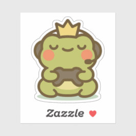 Kawaii Gamer Frog Sticker Klistermärken