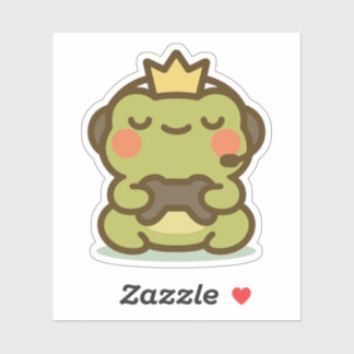 Kawaii Gamer Frog Sticker Klistermärken