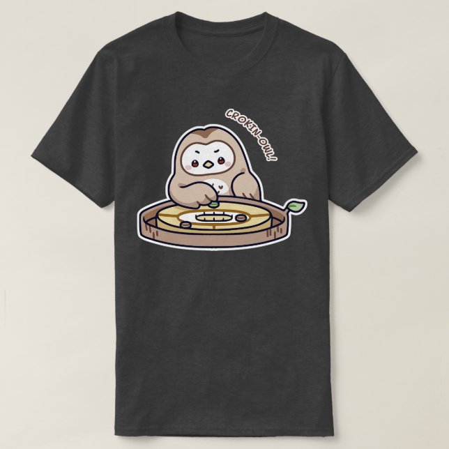 Kawaii Games Crokinole Uggla T Shirt (Design framsida)