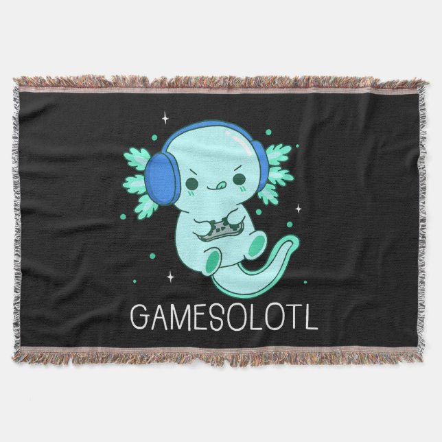 Kawaii Gamesolotl Axolotl Gamer Filt (Framsidan)