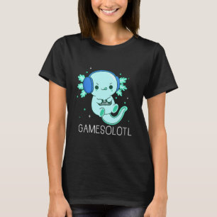 Kawaii Gamesolotl Axolotl Spelare T Shirt