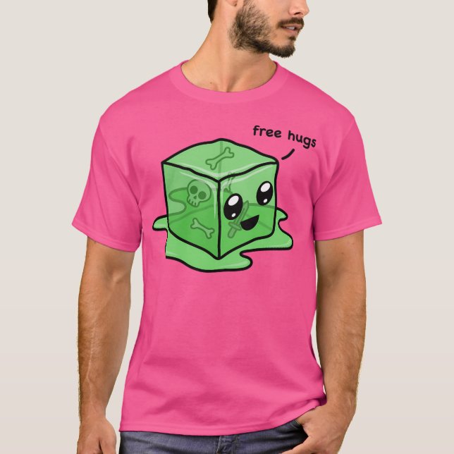 Kawaii Gelatinous Cube T Shirt (Framsida)