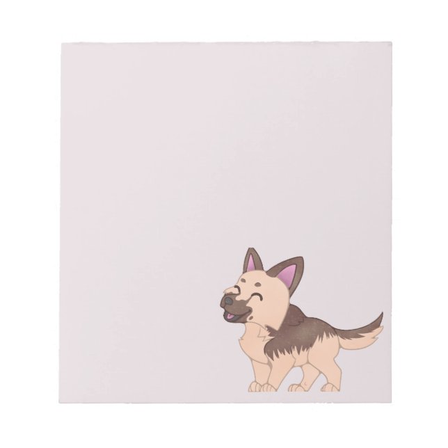 Kawaii German Shepherd Hund Anteckningsblock (Framsida)