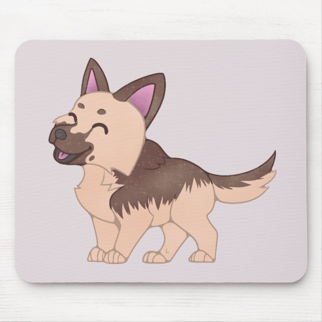 Kawaii German Shepherd Hund Musmatta (Framsidan)