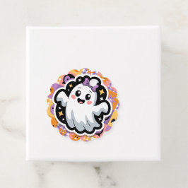 Kawaii Ghost Blanket-Cute Patchwork Tecknad Ghost Gåvor Etiketter