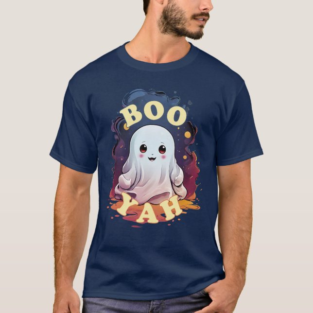 Kawaii Ghost Booyah T Shirt (Framsida)