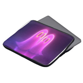 Kawaii Ghost Couple - Neon Kärlek Spirits Laptop Fodral