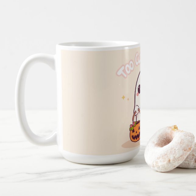 Kawaii Ghost Halloween Gift Kaffemugg (Med munk)