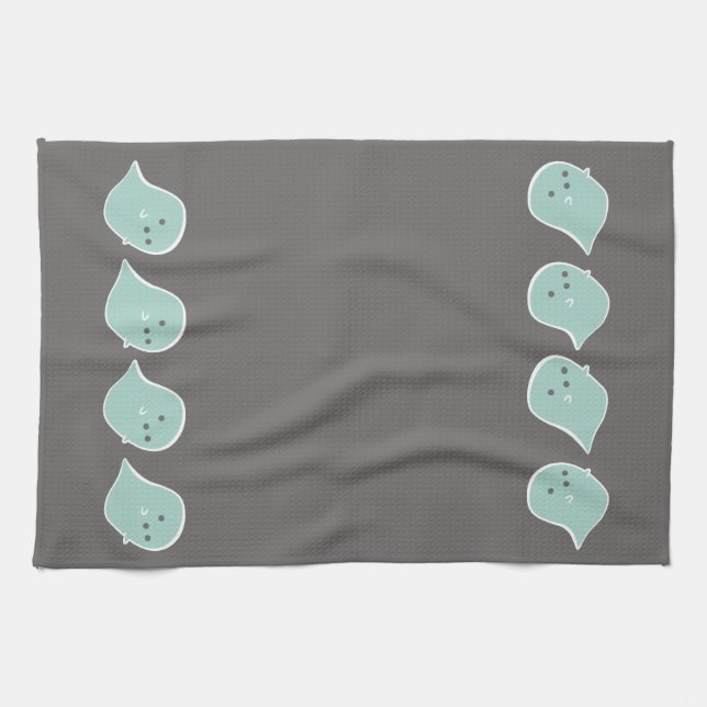 Kawaii Ghost Halloween Kitchen Towel Kökshandduk (Horisontell)