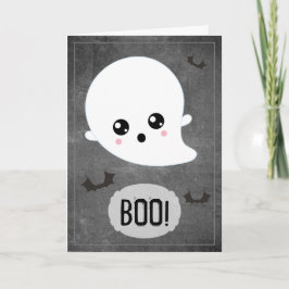 Kawaii Ghost Halloween Kort