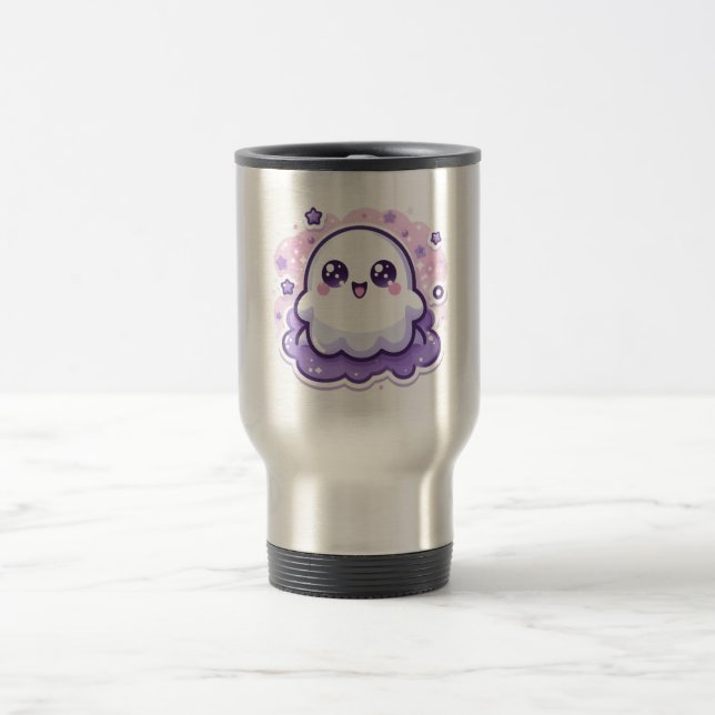 Kawaii Ghost Halloween Mugg - Cute Pastel Spirit (Center)