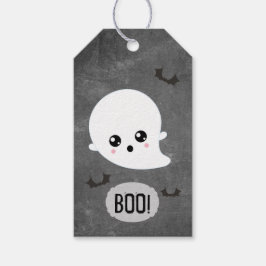 Kawaii Ghost Halloween Presentetikett