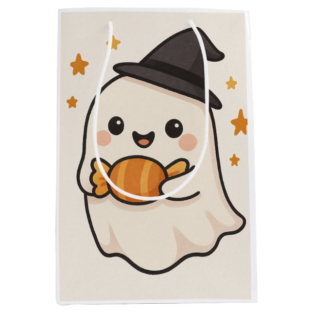 Kawaii Ghost med Halloween Candy (Framsidan)