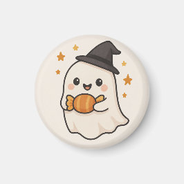 Kawaii Ghost med Halloween Candy Magnet