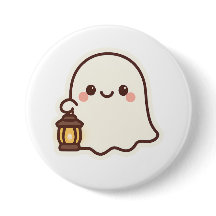 Kawaii Ghost med Lantern - Cute Spirit Design