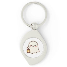 Kawaii Ghost med Lantern - Cute Spirit Design