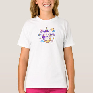 Kawaii Ghost Moon Mail – Halloween-spöke med brev T Shirt