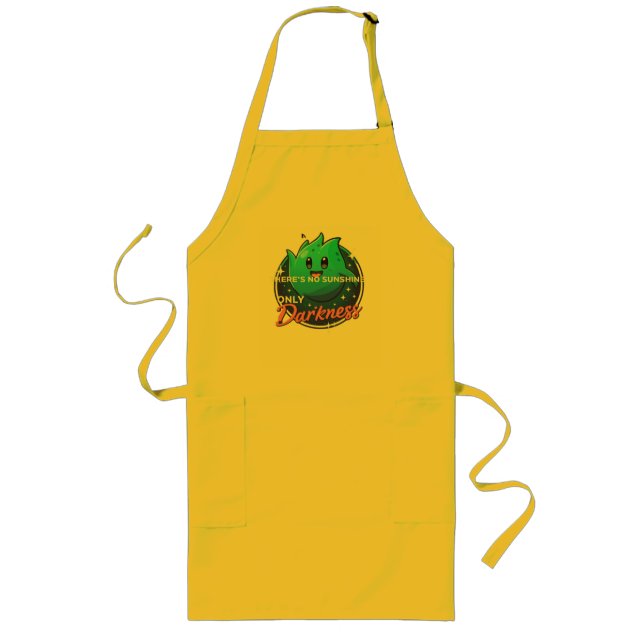 Kawaii Ghost No Sunshine Only Darkness Aesthetic Långt Förkläde (Framsidan)