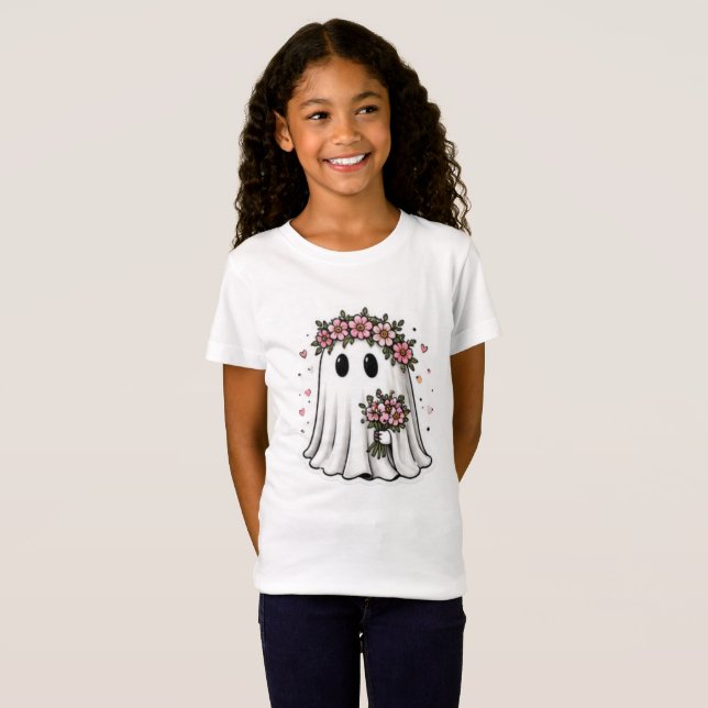 Kawaii Ghost T-shirt (Hel framsida)