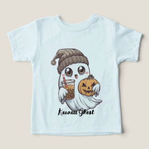 Kawaii Ghost T-Shirt-Mysigt Hat, Boba Tea & Pumpki T Shirt