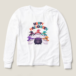 Kawaii Ghost Witches Halloween T Shirt