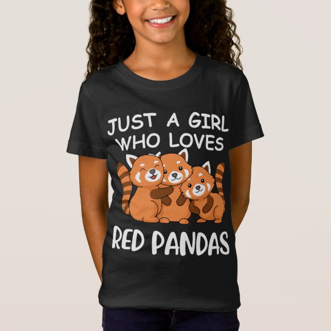 Kawaii Gift Women, bara en flicka som Kärlek Red P T Shirt (Framsida)