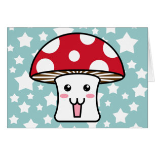 Kawaii giftsvamp hälsningskort