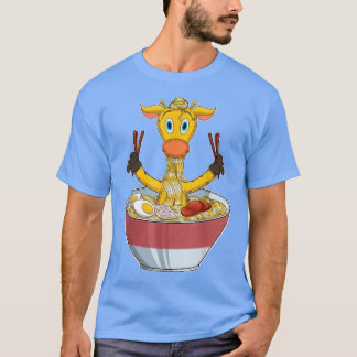 Kawaii Giraffe Japanska Ramen Noodles I Otaku Anim T Shirt