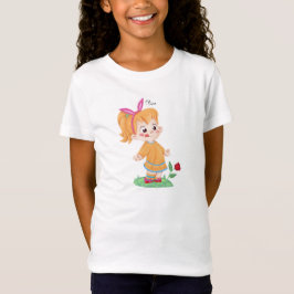 Kawaii Girl Flower "Olivia" Kids T Shirt