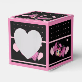 Kawaii Girl PinkP - trendig black rosa hearts Presentaskar