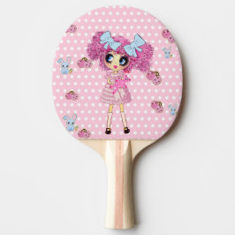 Kawaii Girl PinkyP gullig flicka Pingisracket