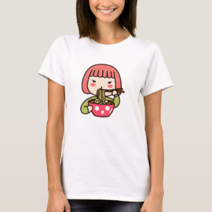 Kawaii Girl som äter Ramen T Shirt