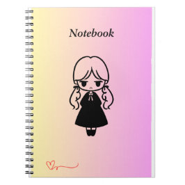 Kawaii Girl Spiral Photo Notebook Anteckningsbok