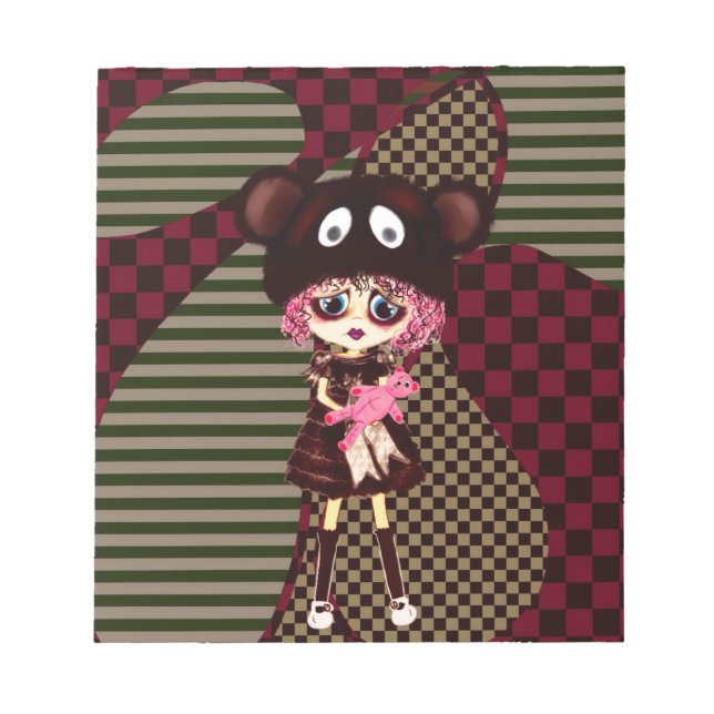 Kawaii Girl varför så ledsen? Gråtande barn med bj Anteckningsblock (Framsida)