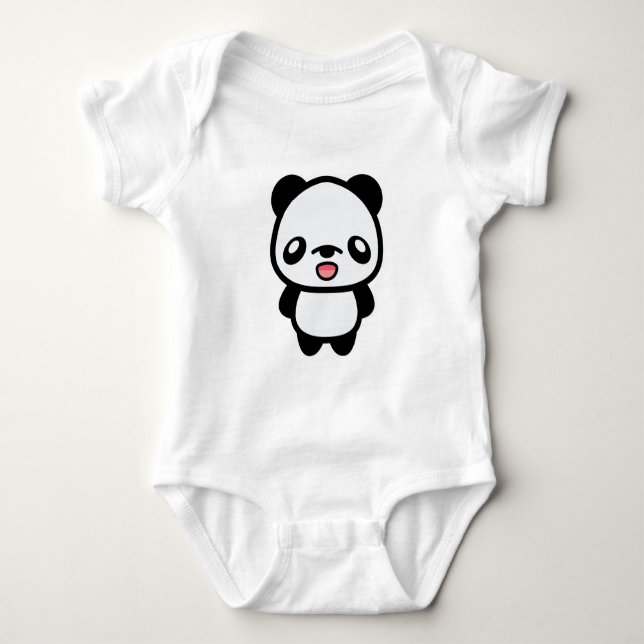 Kawaii Glad Panda T Shirt (Framsida)
