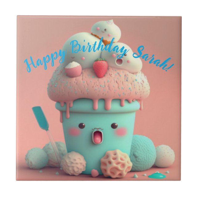 Kawaii glass kakelplatta (Framsidan)