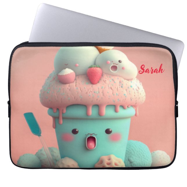 Kawaii glass kopp laptop fodral (Framsidan)