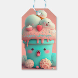 Kawaii glass kopp presentetikett