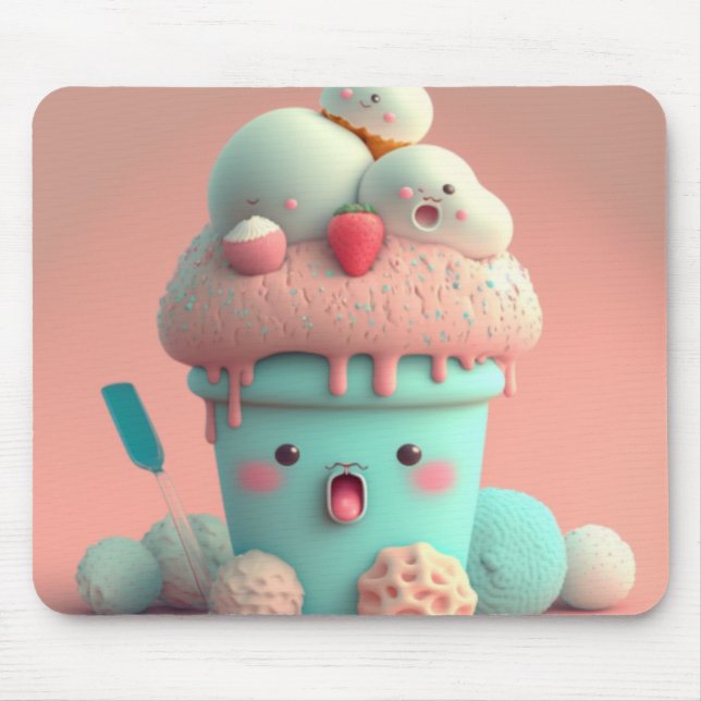 Kawaii glass mousepad musmatta (Framsidan)